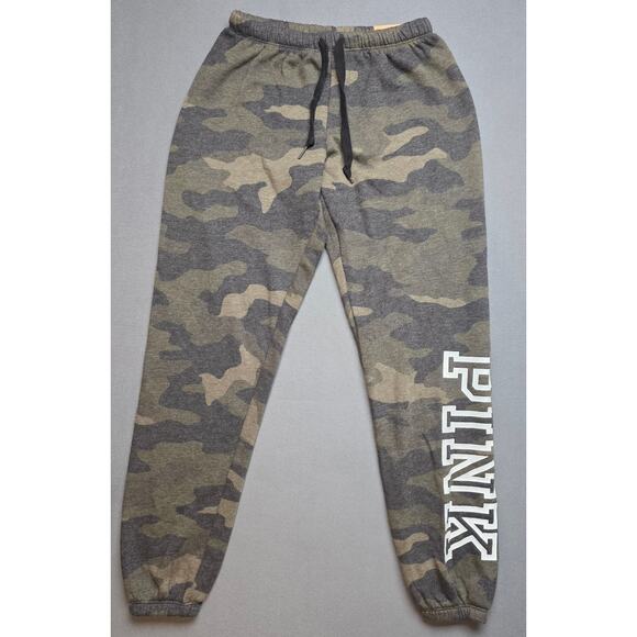 Victoria Secret Pink Womens Small Everyday Lounge Pant Skinny Jogger Camo Fleece - Picture 2 of 6